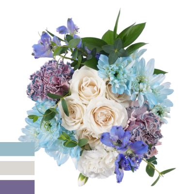 Imagen de ramo con tonos azules