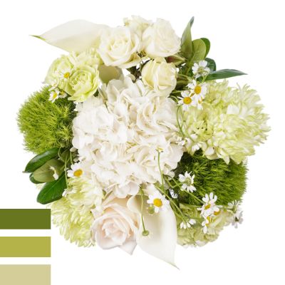 Imagen de ramo con tonos verdes