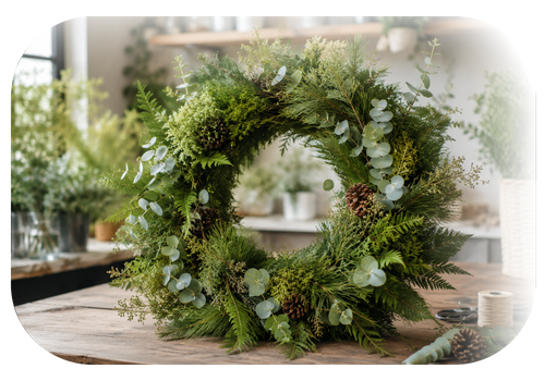 Imagen de ramo con flores verdes
