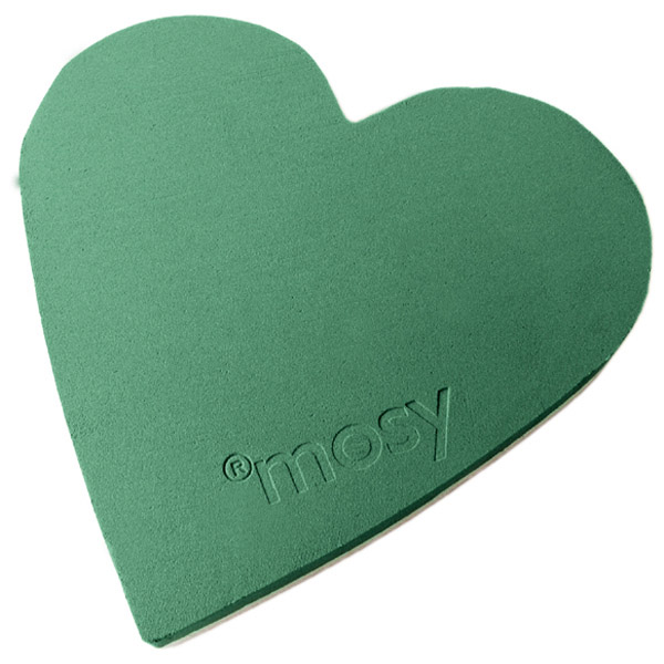 PACK 2 CORAZONES POLIURETANO 29 cm VERDE